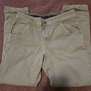 Columbia Green Fleece Lined Pant Active Cut Labeled 30x32, Measuring 30x28